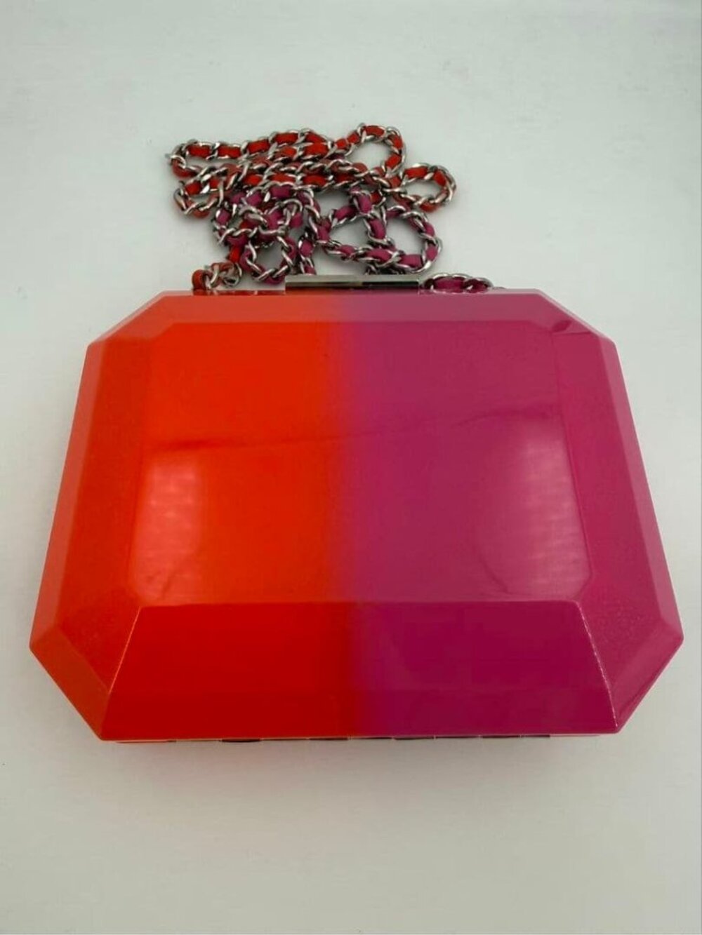 Chanel Acrylic Bicolor Flap Bag Pink - Picture 7 of 9